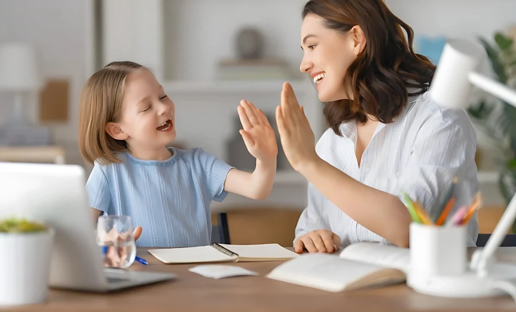 Smiling child during autism therapy session in Toronto.